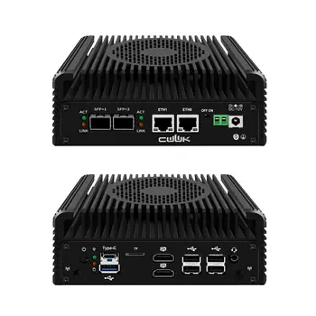 CWWK N355 Mini PC Firewall Appliance,2x10GbE SFP+Mini Computer with 2x i226-V 2.5GbE LAN,S2 OPNsense Micro PC Barebone DDR5 NO 1