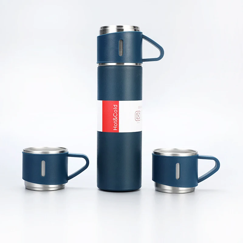 Thermos Set Stainless Steel Vacuum Flask 0.5L 2022New Model with 3 Cups