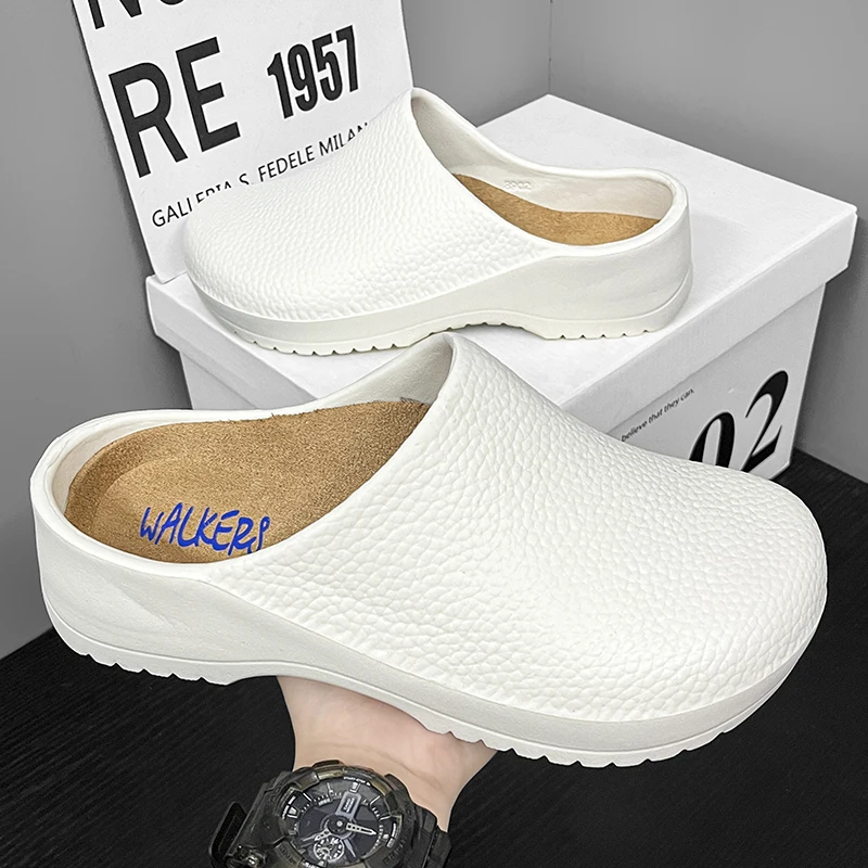Chef's shoes Men's casual shoes non-slip oil-resistant breathable comfortable plus size 47