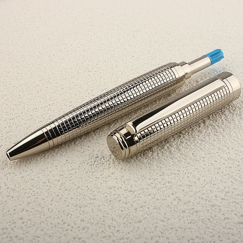 Gel Pens Ballpoint Pen Ball Point Pen Metal Pen Stainless Steel Material Rotate Gel Pens Ink Blue Writing Ballpoint Pen Point 0.7mm for School Office Stationery