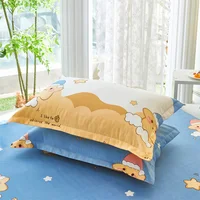 Cartoon Star Flat Sheet Twin Kawaii Yellow Stars Bed Sheet Set For Child Teen Room Decor Soft Cotton Bed Cover with 2 Pillowcase 4