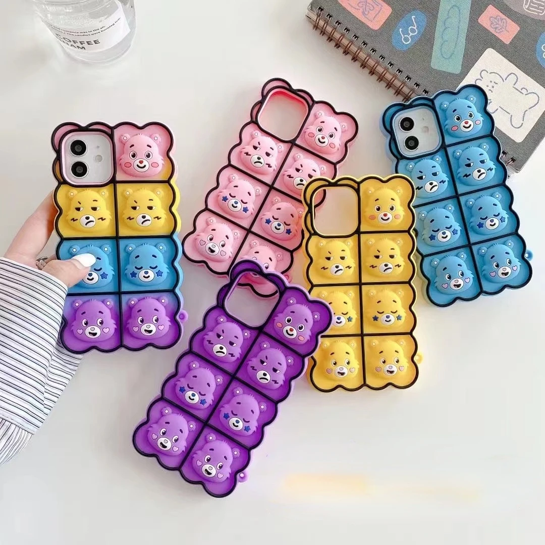 Защитный чехол с эффектом декомпрессии для iphone 7 8 X XSMAX 11PRO 12PRO 13PRO cute pop |