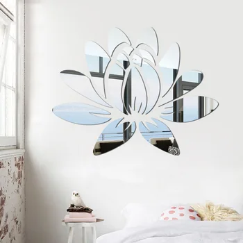 3D Lotus Mirror Sticker 1