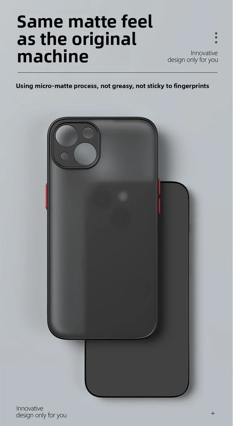 Stylish Semi-Transparent Matte Phone Case with Magnetic Charging and Anti-Drop Protection