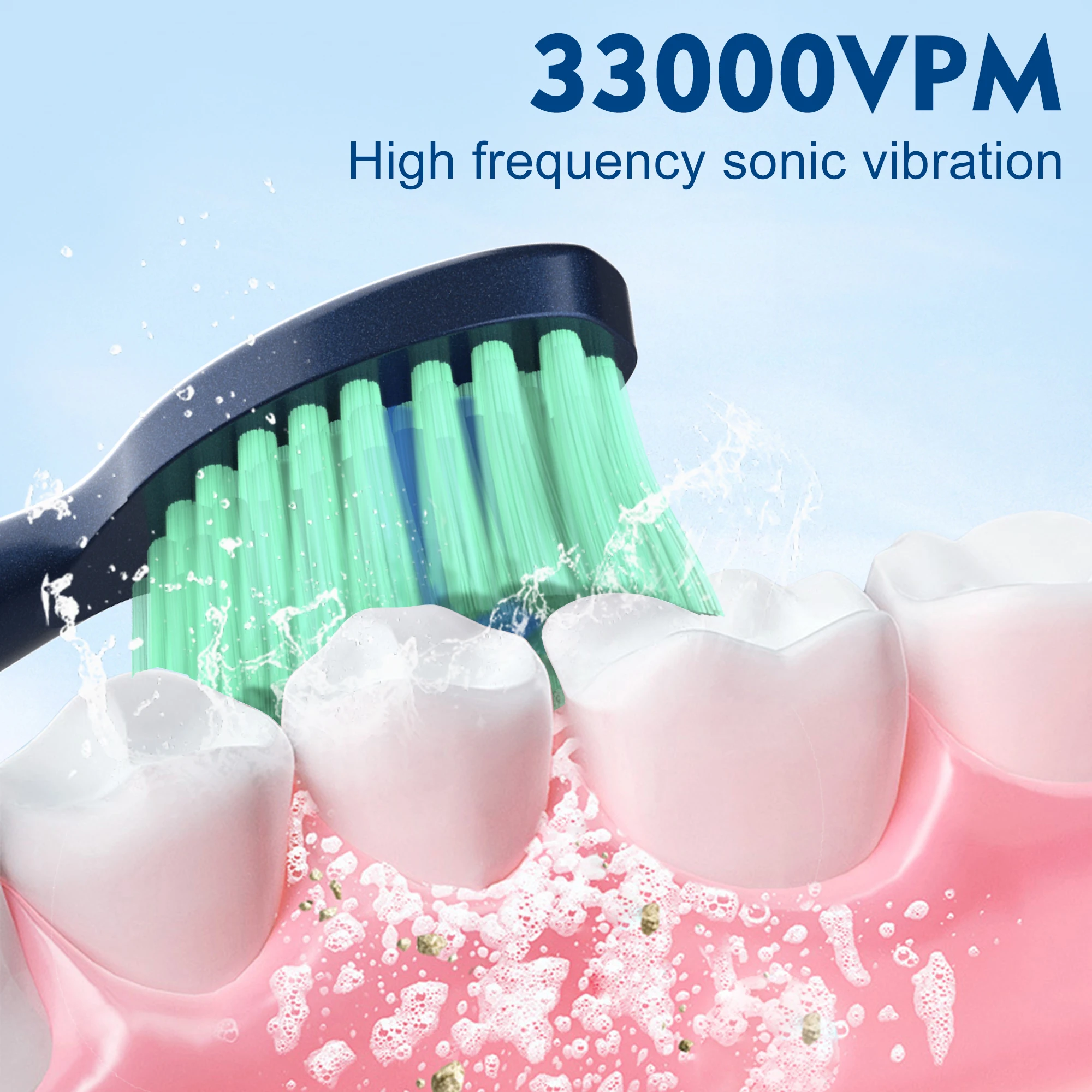 SEJOY Oral Cleaning Personal Sonic Electric Toothbrush Care Appliances IPX7 5 Modes Smart Rechargeable Automatic Toothbrush 3