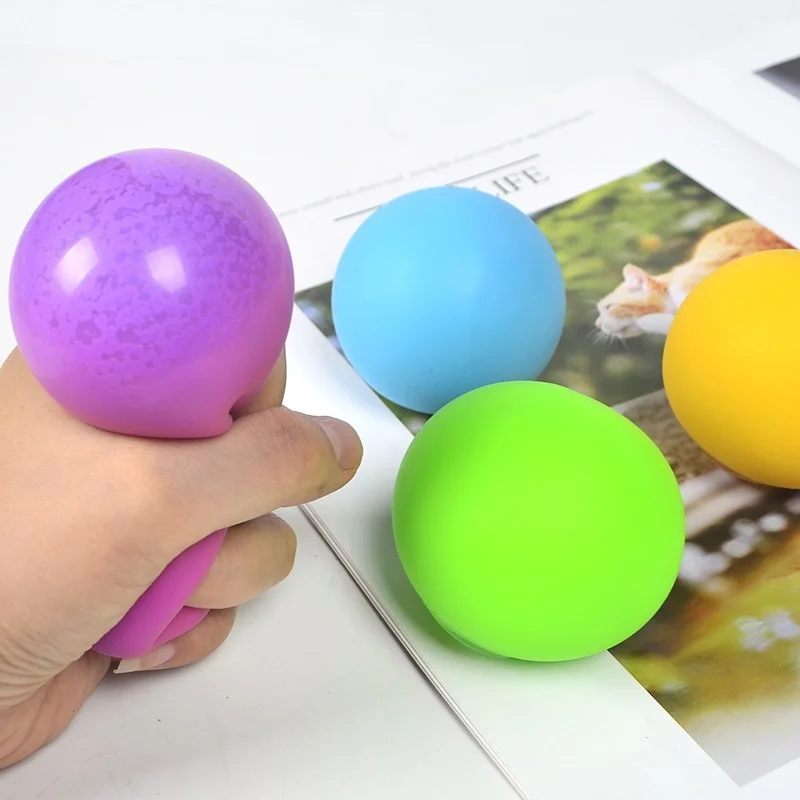 New Antistress Pressure TPR Ball Stress Relief Change Colour Squeeze Balls for Kids Adults Hand Fidget Toy Squishy Stressball 3