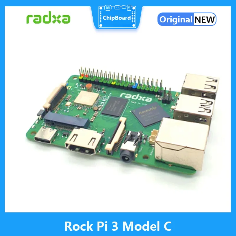 RADXA 3C Rock Pi 3  C RK3566  ھ Cortex A55  , 32bit 3200 Mb/s LPDDR4 4K @ 60 HDM 