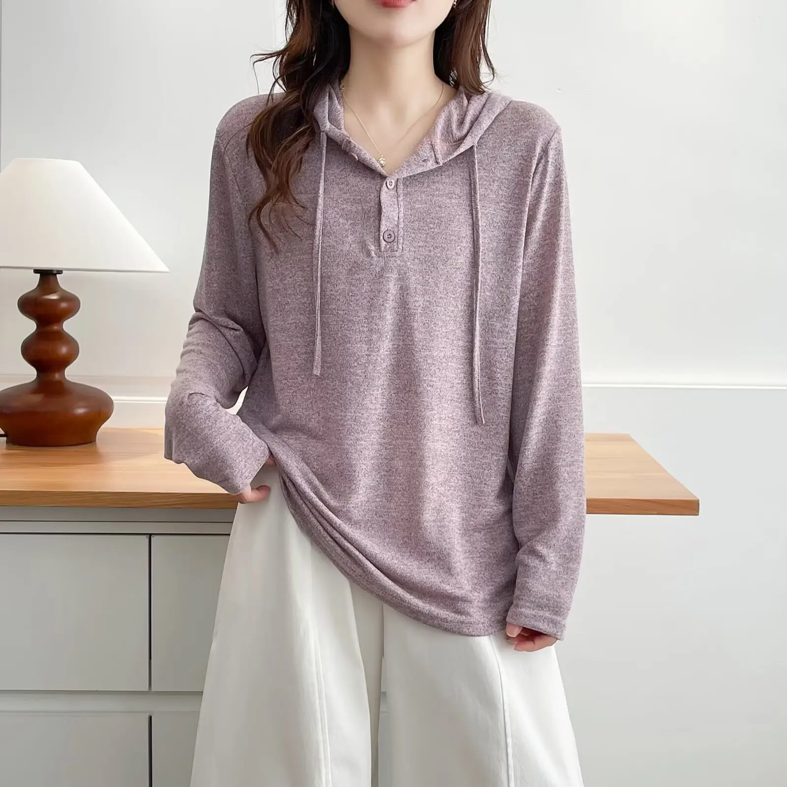 XXXXL Fashion Plus Size Women's T-Shirt 2025 Autumn New Hooded Sweatshirt Top Long Sleeved Tees 2564