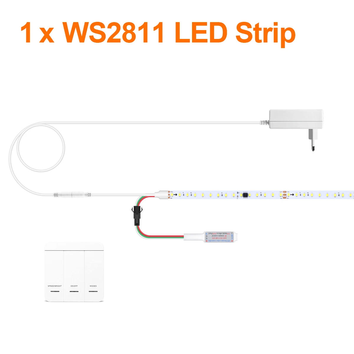 Enhanced RGB LED Strip Light 120LED/M 24V for Dynamic Room and Wall Decor