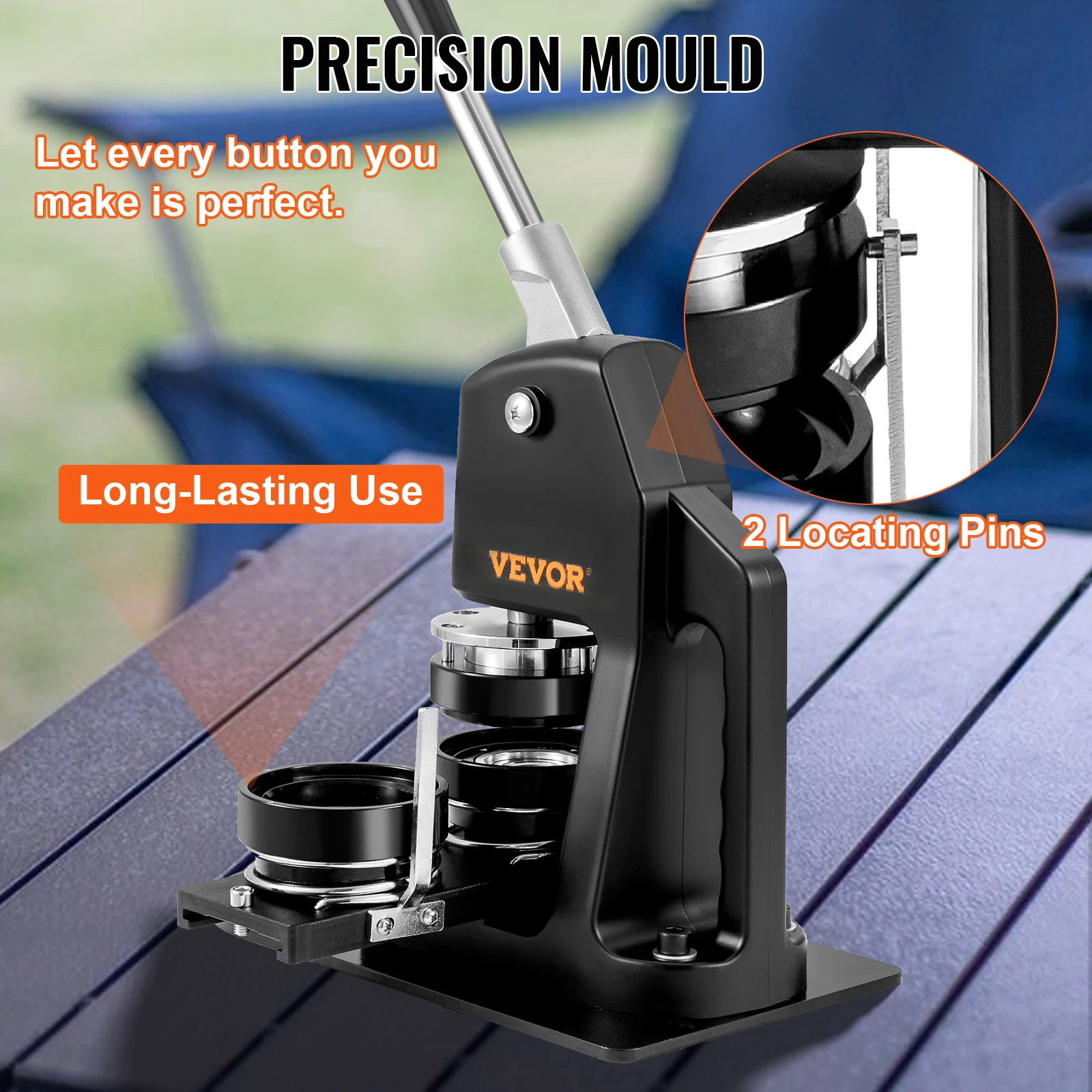 SucceBuy 25+58MM/32+58MM Badge Maker Machine DIY Button Pin with 500Pcs Free Parts Press Kit Circle Manufacture Button Tool