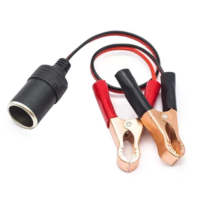 

12V Power Car Cigarette Lighter Alligator Clips Crocodile Wire Male/female Clip-on Battery Adapter Auto Socket DC Voltage Meter