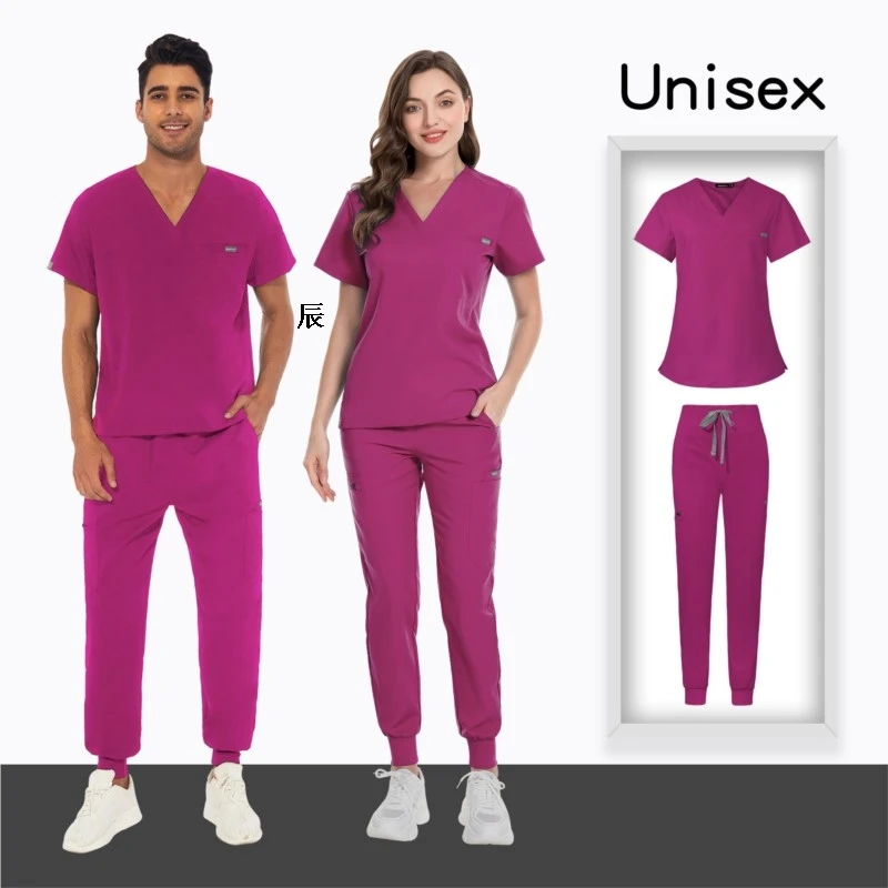 

V-neck Operating Room Medical Uniform Hospital Scrub Sets dental clinic Beauty Salon Nurse Uniform Doctor Surgical suit workwear