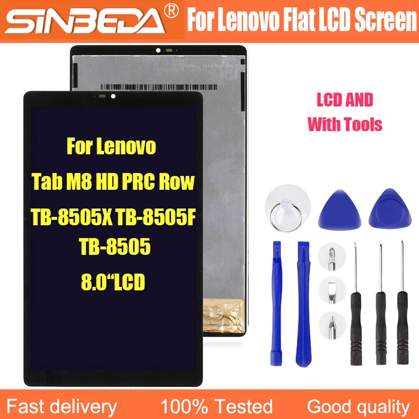 

AAA+++ 8.0" TB-8505 LCD For Lenovo Tab M8 HD PRC ROW TB-8505 TB-8505X TB-8505F LCD Display Touch Screen Digitizer Assembly