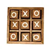 Tic Tac Toe Wood XO Chess Board Game 3D Puzzle Brain Teaser Fun Logic Challenges Adults Children Educational Toys 4