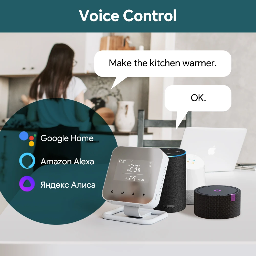 Smart Programmable Temperature Controller WiFi Wireless Thermostat for Gas Boile