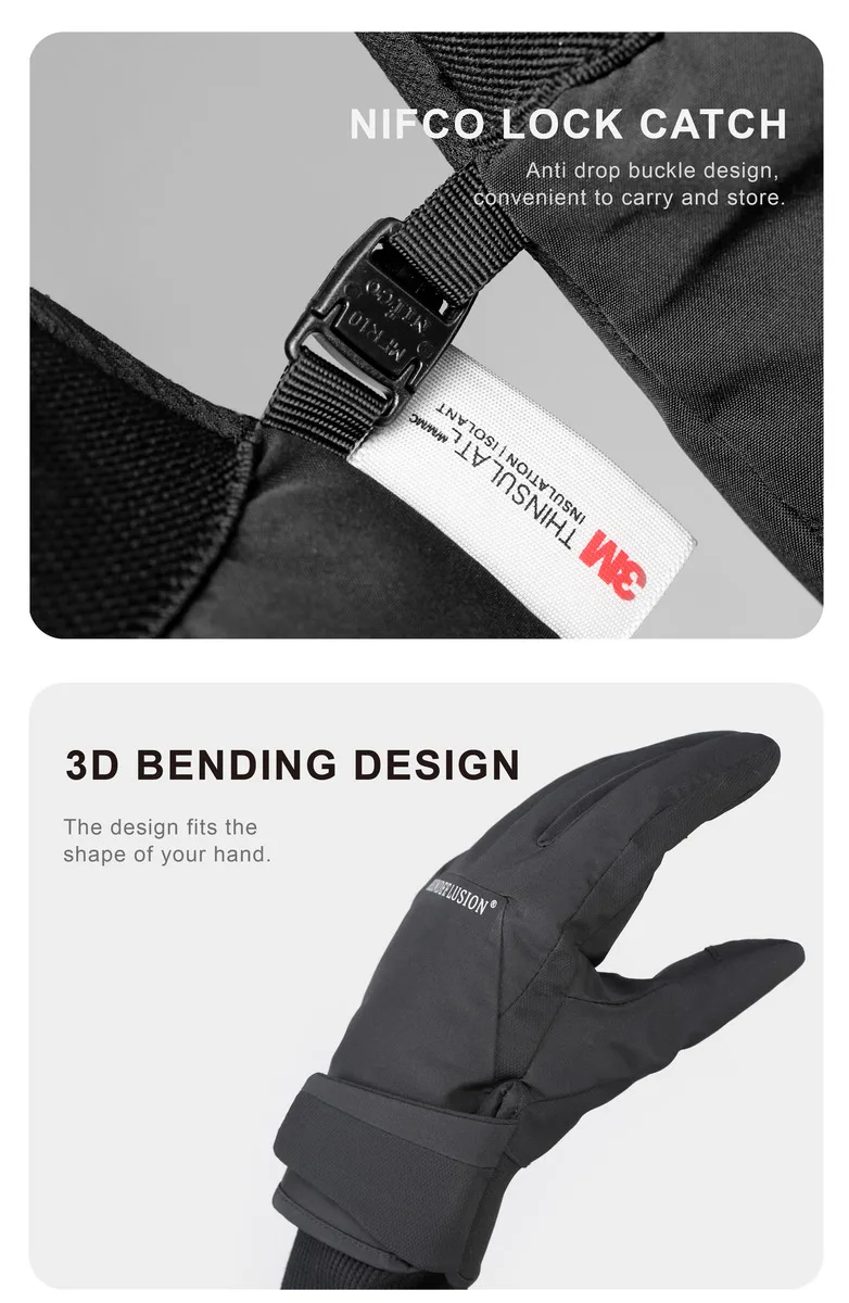 Reindee Lusion 22FW 3M Thinsulate warm gloves 3d bending design waterproof techwear gorpcore outdoor