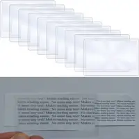 10pcs Pocket Fresnel Lens 3X Wallet Magnifier Lenses Brand Credit Card Magnifying Glass for Seniors Elders Reading Fire Starter 1