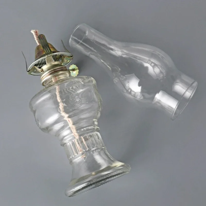 Rustic Oil Lamp Lantern Vintage Glass Kerosene Lamp Chamber Oil Lamps for Indoor Use Home Decor Lighting Oil Lantern