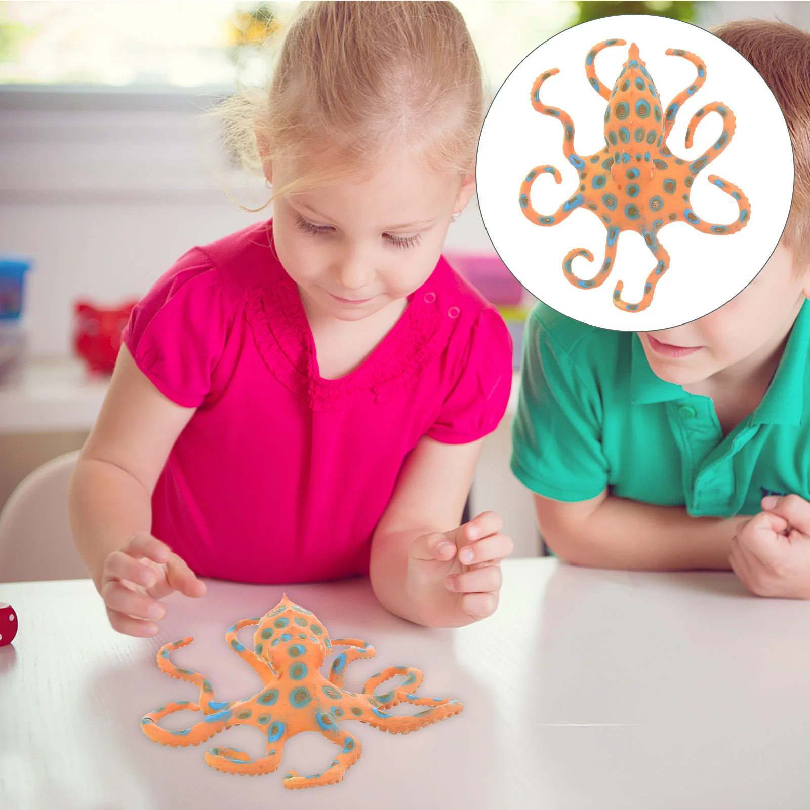 

Kids Toys Simulated Blue-ringed Octopus Model Ornaments Simulation Pvc Child Artificial