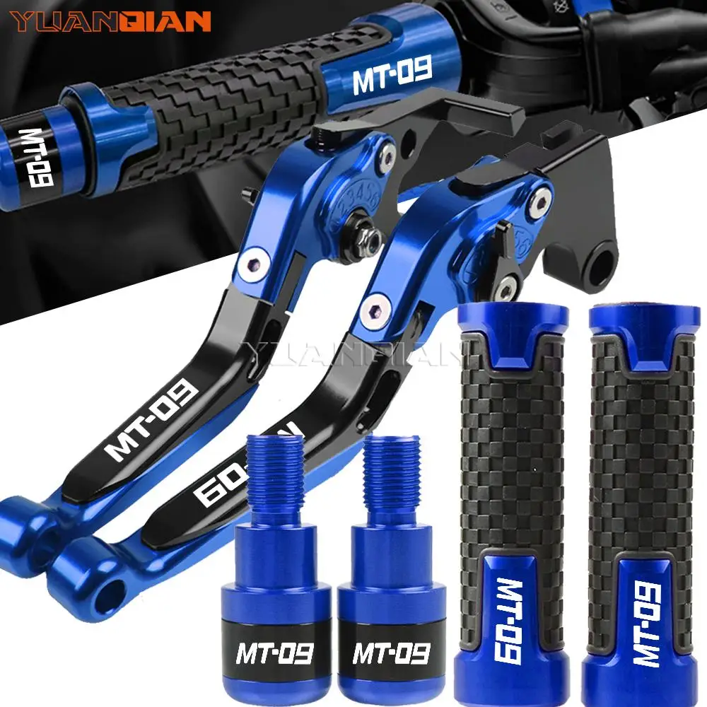 

For YAMAHA MT-09 FZ09 mt09 MT 09 FZ 09 2014-2021 2020 2019 2015 2016 Motorcycle Aluminum Brake Clutch Lever Handlebar Grips ends