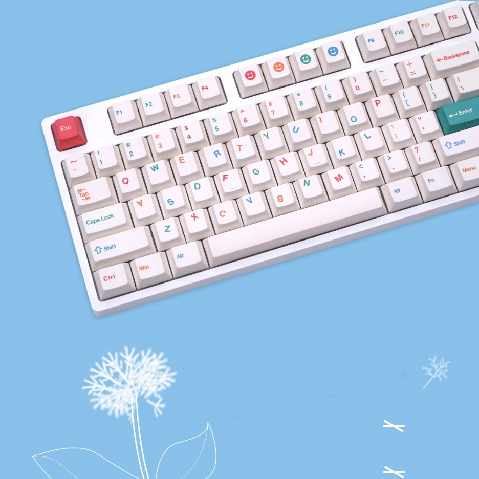 Teclas Conjunto Gmk Cool Crianças Teclas Pbt Dye Sublimation Key Caps Cereja Perfil Key Cap para 61 64 68 84 87 96 980 104 Layout 142 - Imagem 5