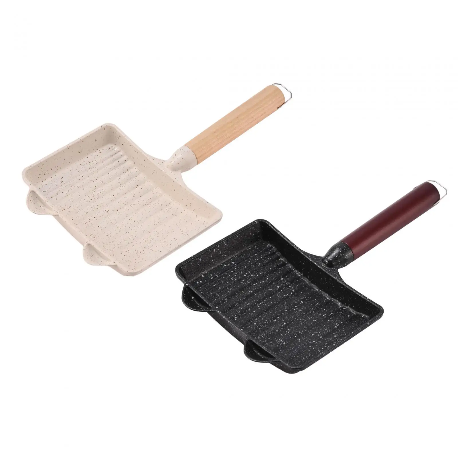 OmeletPanCurvedBottomCookingToolsPortablewithHandleNonstick