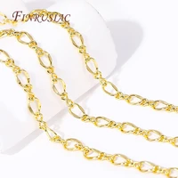 Wholesale 18K Gold Plated Bulk Metal Chains For Earring Necklace Accessories High Quality Jewelry Chains DIY Jewelry Findings
