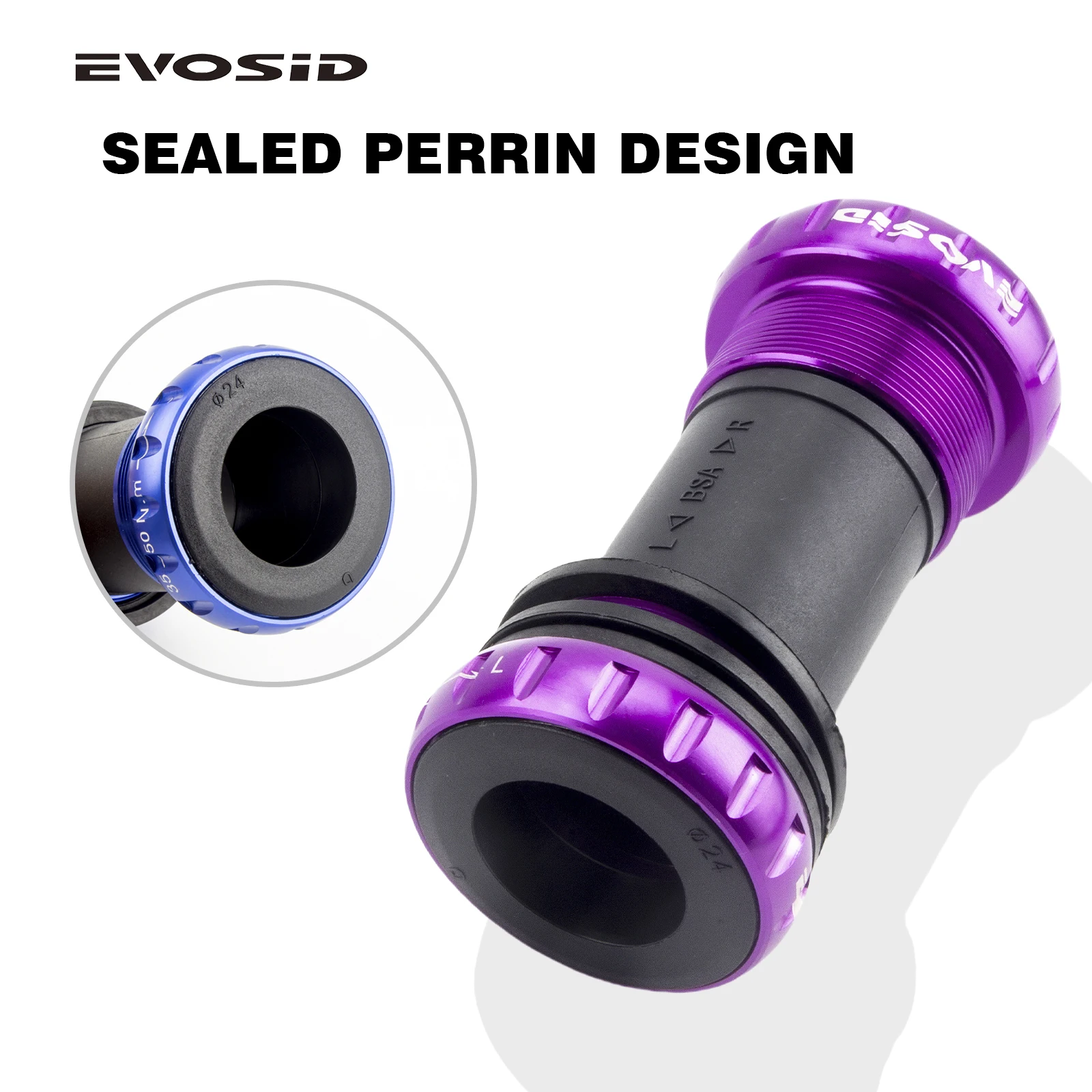EVOSID MTB Bike Bottom Bracket Road Bicycle BSA Sealed Peilin Central Axis 68-73 Hollowtech Central Movement BB Bike Accessories bicycle bottom bracket