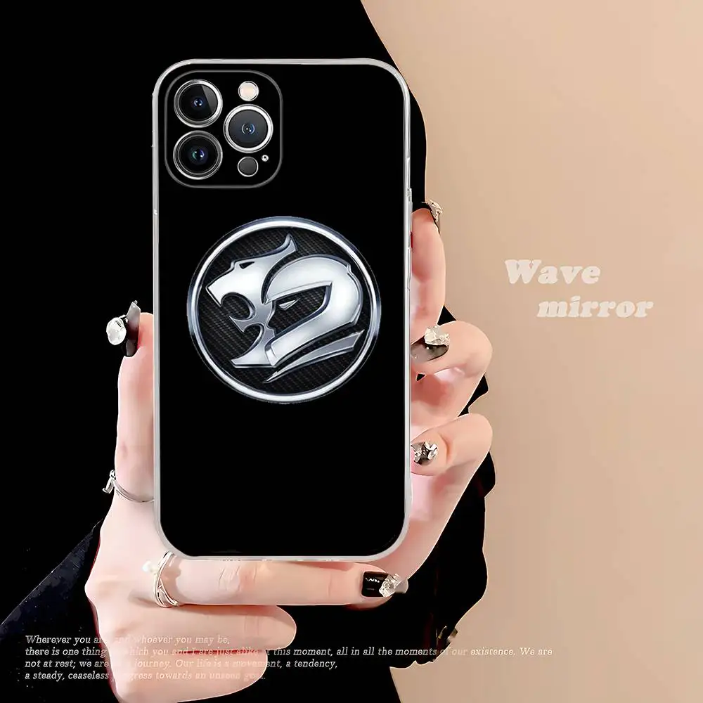 Sleek Transparent Car Emblem Phone Case