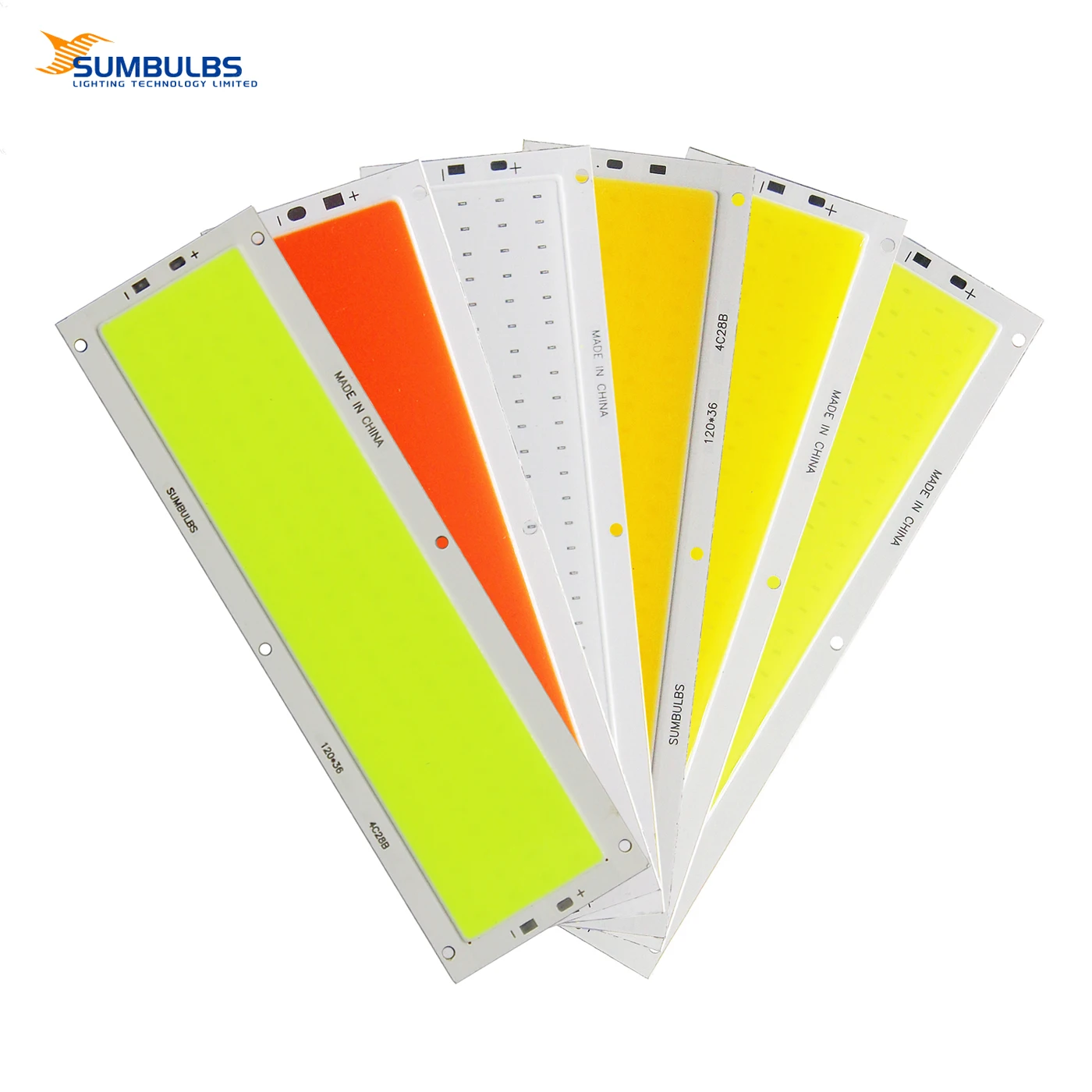 LED COB Chip Light Source Strip Bulb Panel 12V 12W 120x36mm for DIY Car Lamp