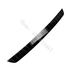 Stainless Steel Rear Bumper Protector Sill Trunk Guard Tread Plate (Black)