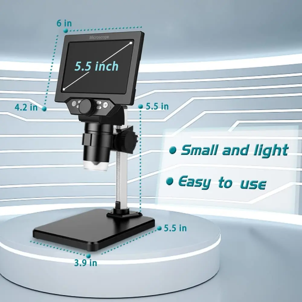  USB ׷ LCD  ̰, 4.3 ġ 1080P 10 ްȼ HD ũ ī޶  ڴ, 1-1000  Ȯ 