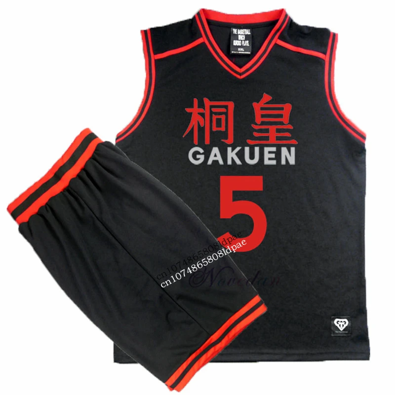 

3D Anime Kuroko no Basket Basuke Cosplay GAKUEN School Uniform Aomine Daiki Basketball Jersey Sportswear T Shirt Shorts Set