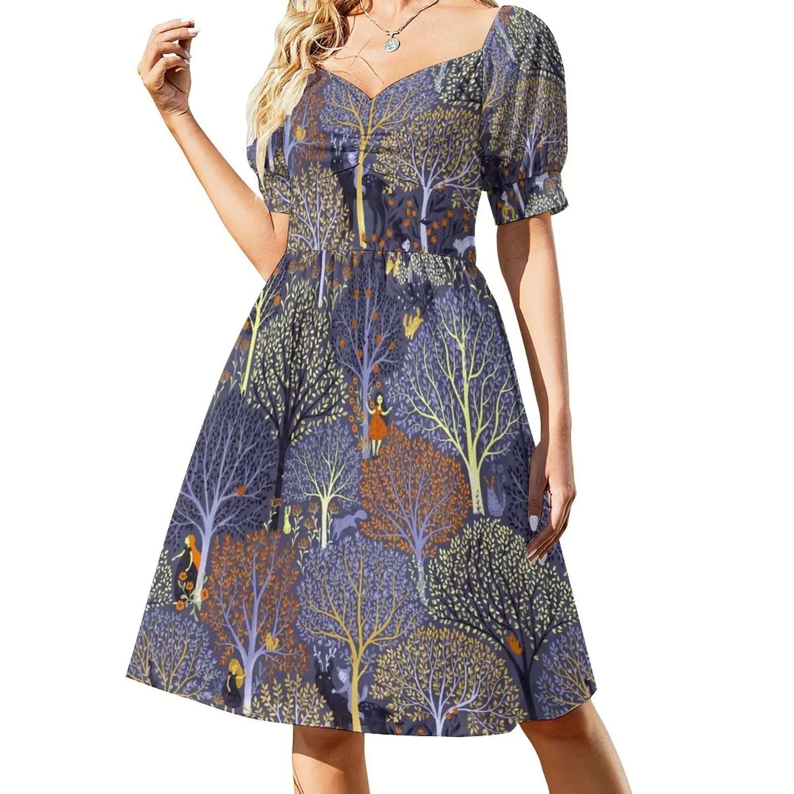 

Magical Forest in blue Dress Women's dresses summer dress daily elegant dresses plus sizes