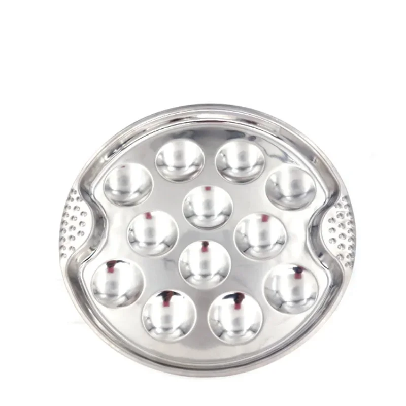 Stainless Steel Metal Serving Kitchen Food Plate Snail Plate Restaurant Mushroom Dinner Hotel Tableware Cooking Tool