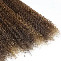Extensions de cheveux synthétiques bouclés BOL, longs mèches bouclées Jerry, blond ombré, fausses tresses au crochet pour femmes, résistantes à la chaleur, ondulées 5