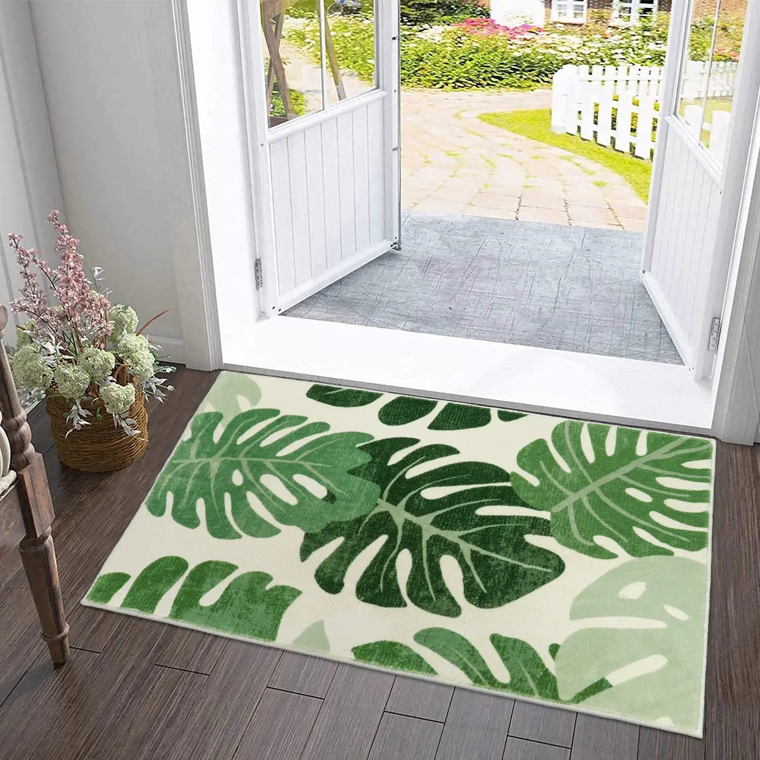 Tropical Green Leaf Carpet for Living Room Home Decoration Sofa Table Large Area Rugs Kitchen Hallway Rugs Non-slip Bathroom Mat 5