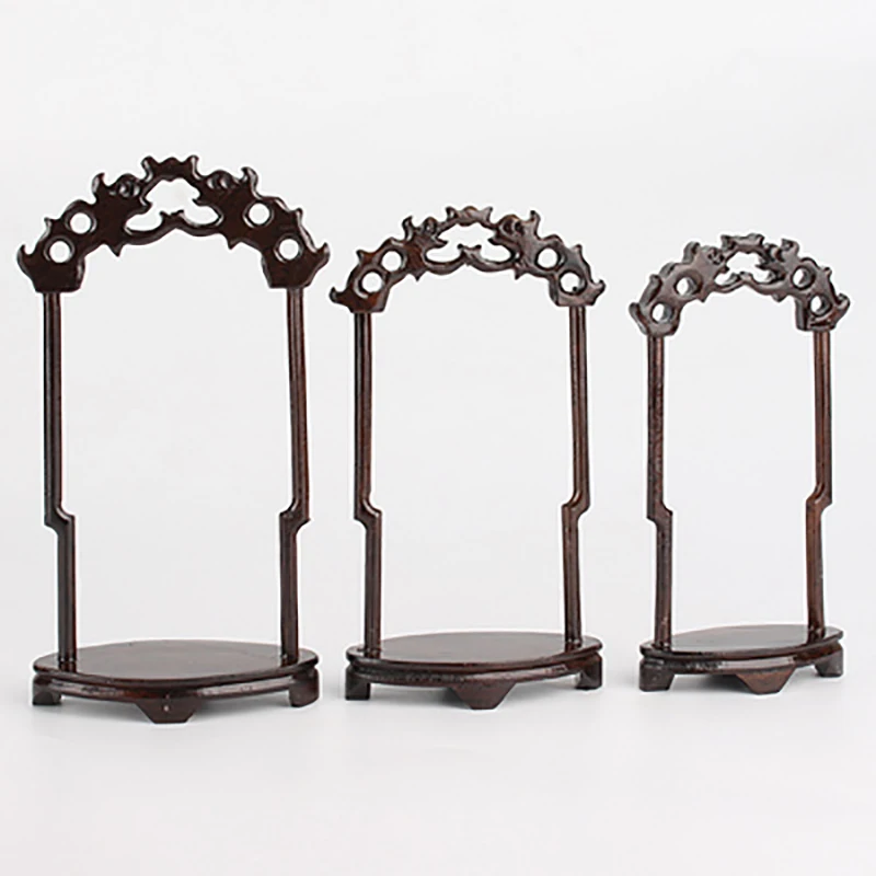 Rosewood Handicraft Hanging Ornaments Display, Antique Necklace, Jade Hanger, Pendant Wood Frame