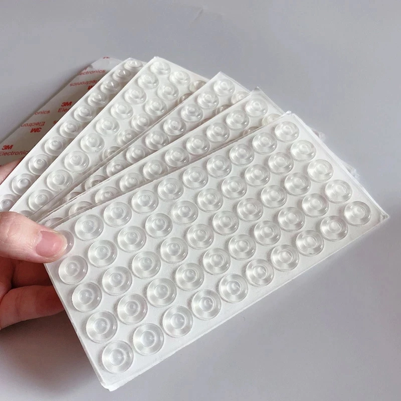 100pc Self Adhesive Silicone Damper Buffer Cabinet Bumpers Furniture Pad Cushion Protective For Door Stopper Anti Slip