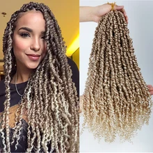 

Synthetic Crochet Braids Hair Passion Twist Pre-Looped Fluffy Ombre 22 28Inch Pre-Twisted Hair Extensions For Black Woman