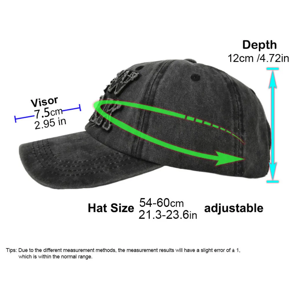 Washed Baseball Cap New York 3d Embroidered Curved Brim Hat_voghion.com