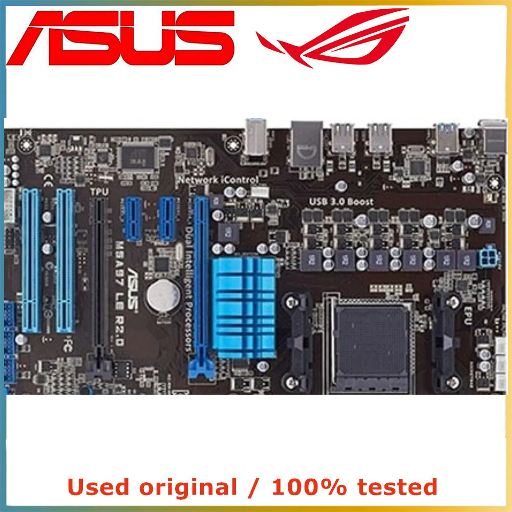 ASUS M5A97 LE R2.0 컴퓨터 마더보드, AM3 + AM3 DDR3 32G, AMD 970 데스크탑 메인보드, USB3.0 SATA III
