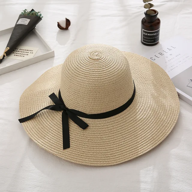 Bucket Hat Panama Fashion Straw Hat Women's Summer Hats Shade Sun Protection Outdoor Beach Vacation Hat Beach Cap Traf 1