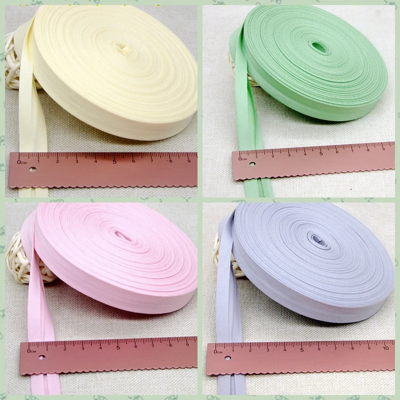 15mm 5/8" Width 10meters Cotton Bias Tape Ironed Single Fold Bias Binding Ribbon For DIY Craft Patchwork Sewing Accessories