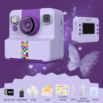 Classic Cute Little Kids Instant Print Camera Painting Photo 1