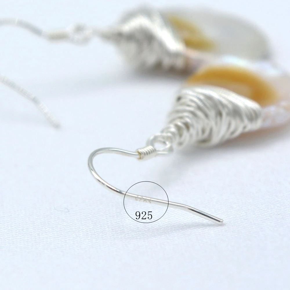 Women's Earrings Natural Baroque Pearl Earrings Handmade 925 Silver Earrings Irregular Baroque Style Jewelry Free Shipping