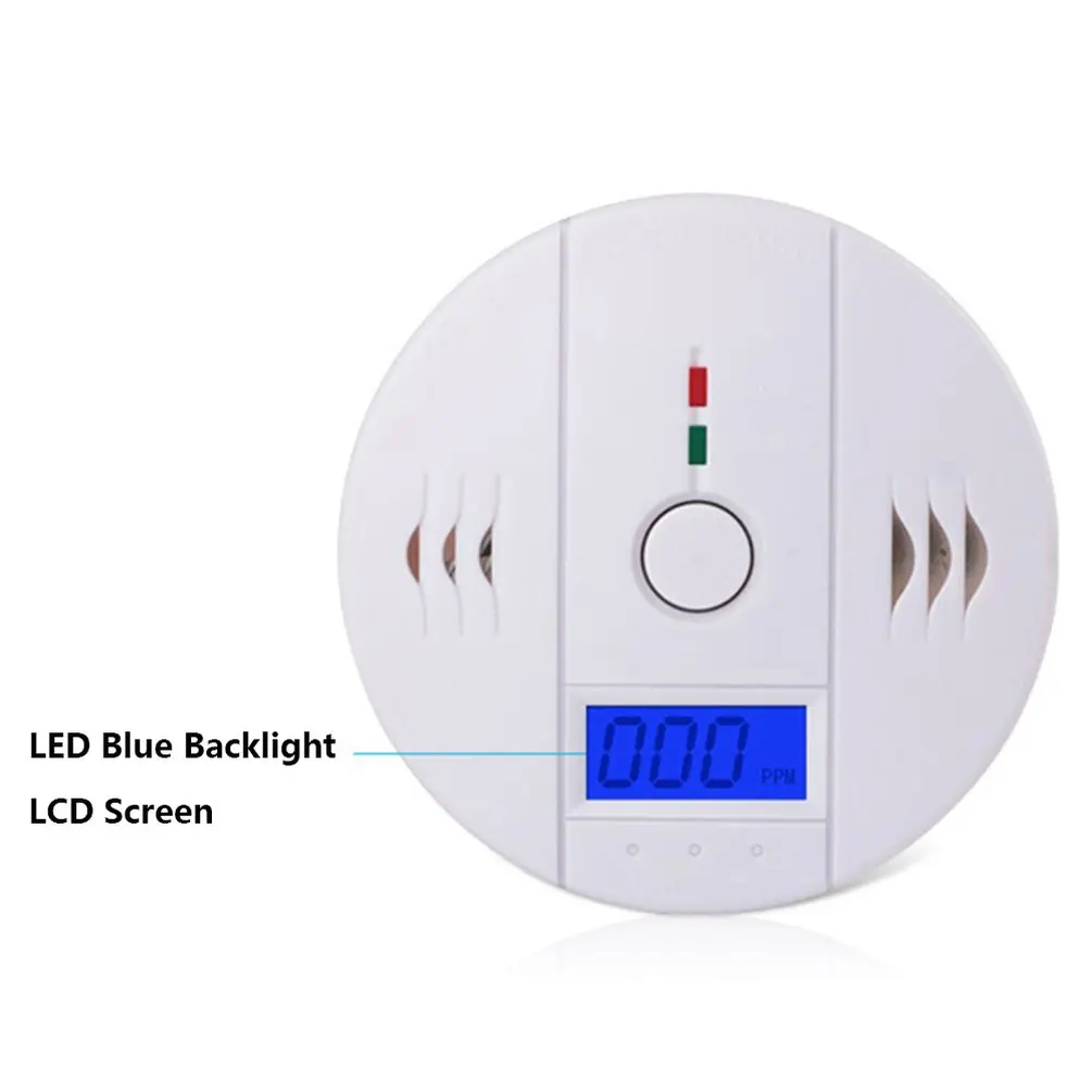Carbon Monoxide Alarm Detector 85dB Warning LCD Display