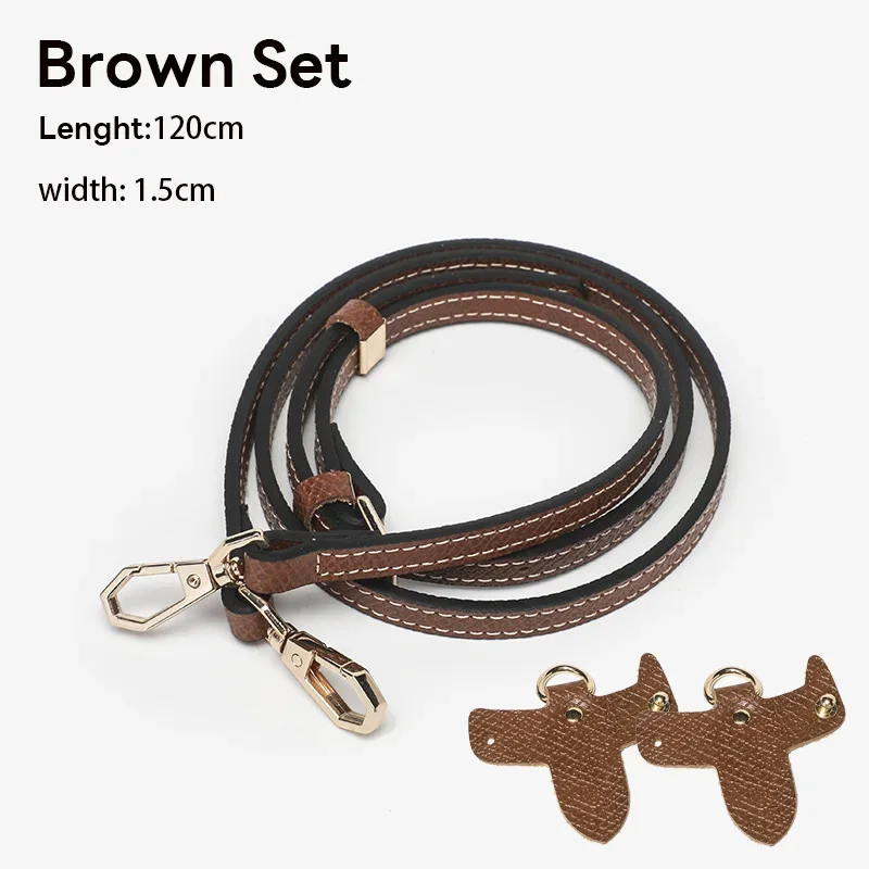Bag Genuine Leather Shoulder Strap Free Punching For Longchamp Bag Small Transformation Tote Messenger Strap Accessories