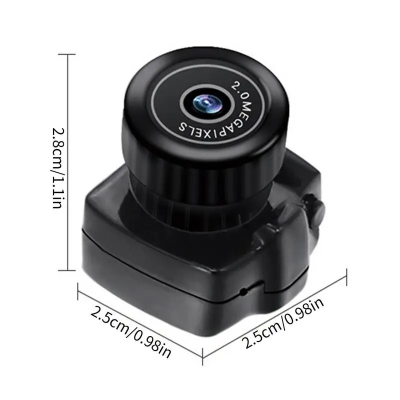 충전식 미니 DV/ DVR, 미니 Y2000 카메라, 인터넷 채팅, AVI 비디오 포맷, 검정색 HD 카메라, 640P480P, 행잉