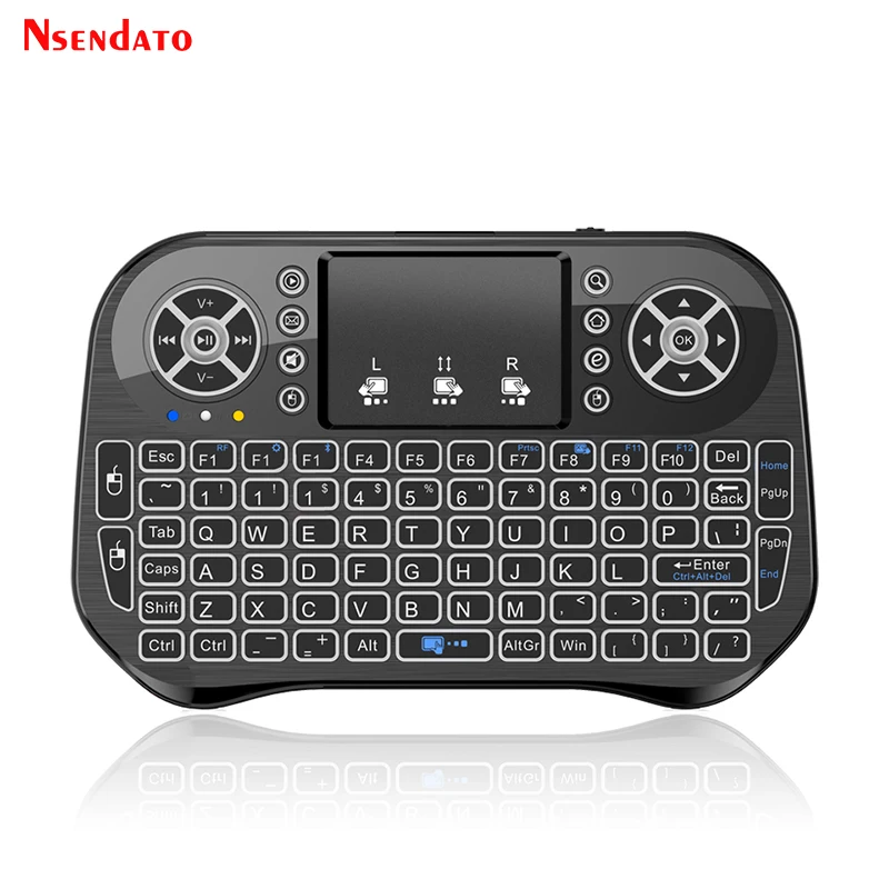I10 2.4G Air Mouse 7 Colori Retroilluminato Mini Tastiera Wireless Bluetooth Compatibile Gamepad Pc Laptop Airmouse Remote Per Android/Mac